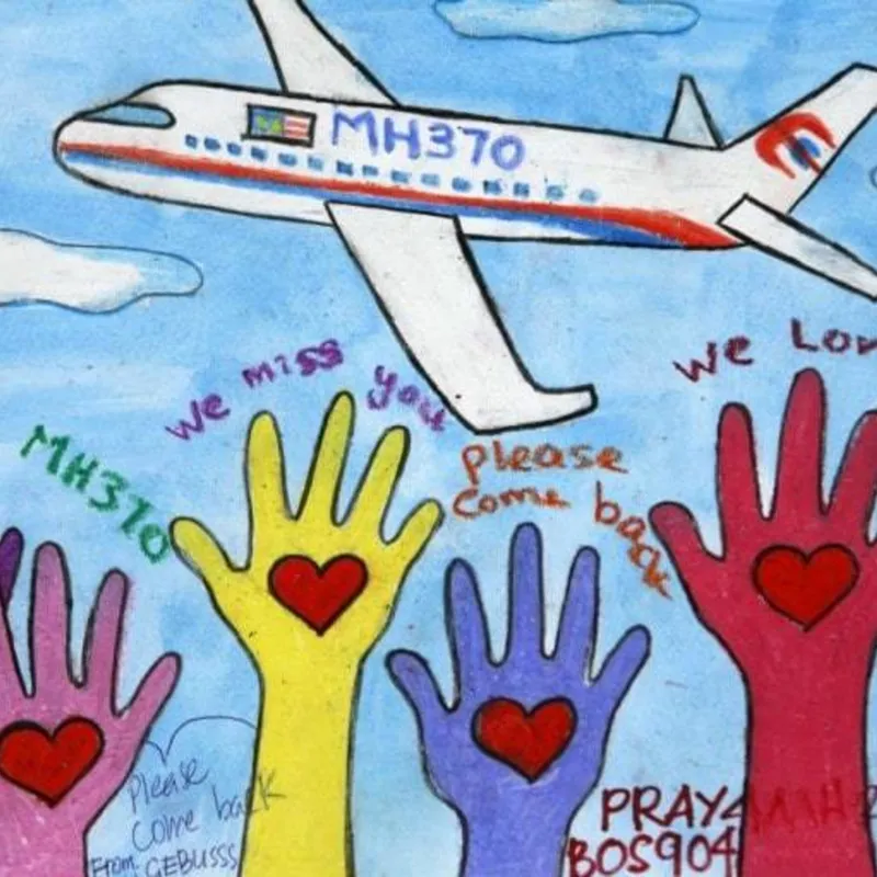 13: Malaysia Airlinesin lento 370 artwork
