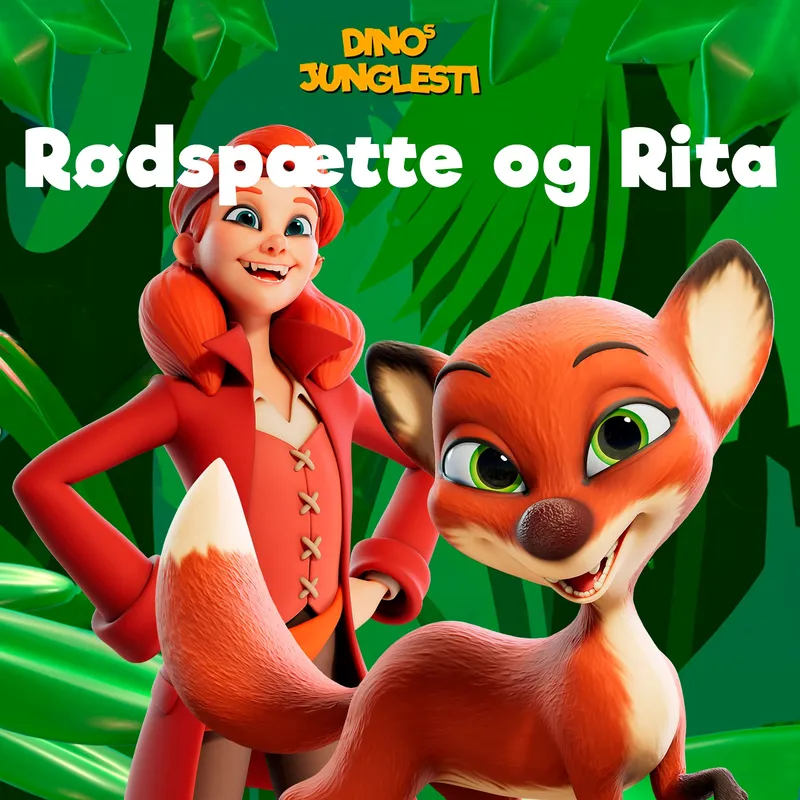 LYDBOG: Dinos Junglesti - Rødspætte og Rita artwork