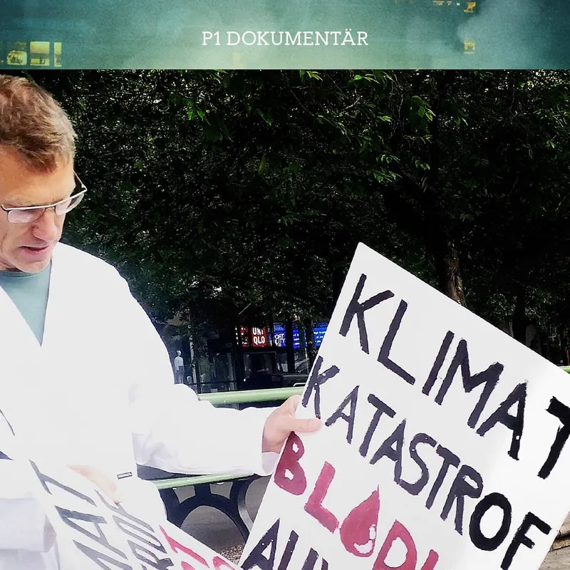 Klimataktivist i vit rock artwork