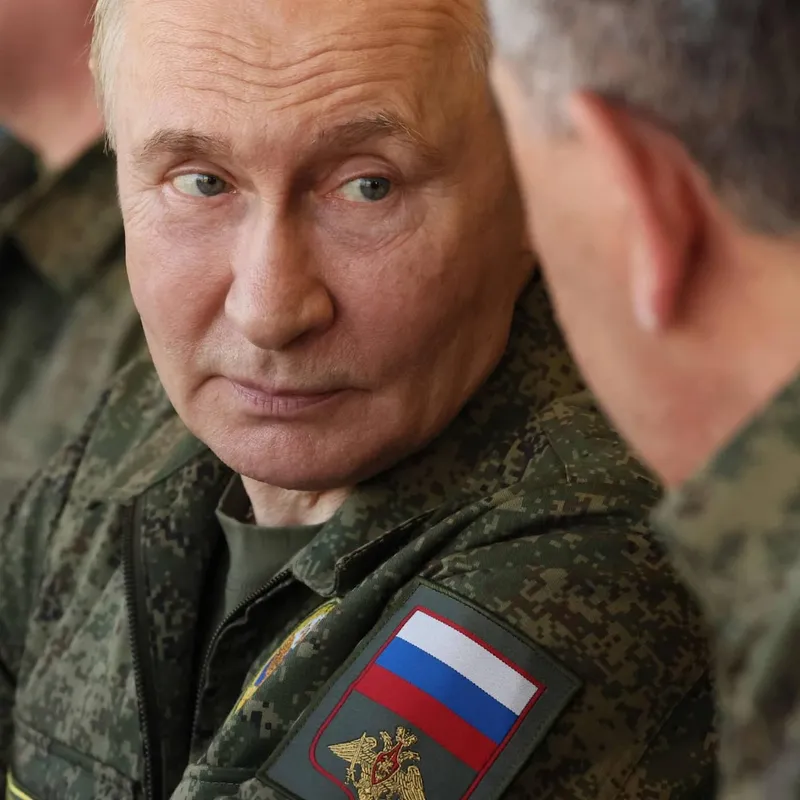 USA i publiken när Putin övar på nya krig artwork
