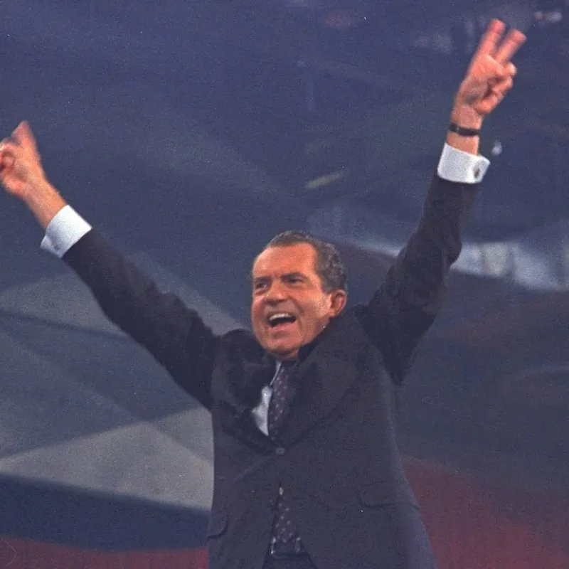Peace, love och Richard Nixon artwork