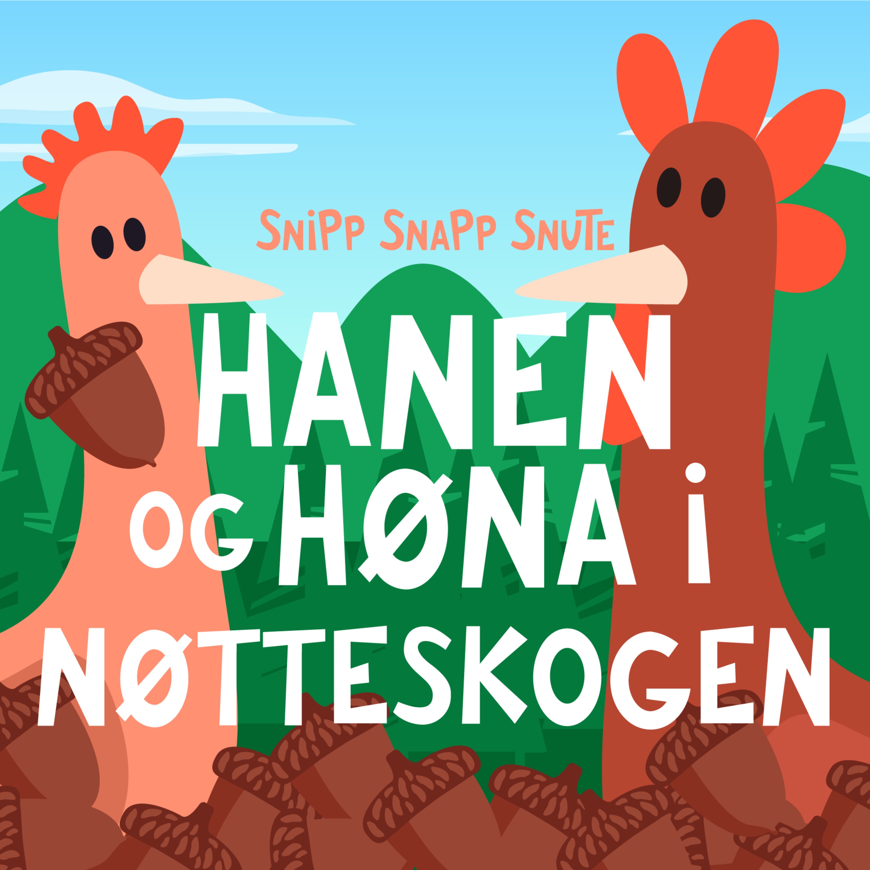 Hanen og høna i nøtteskogen artwork